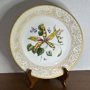 BOEHM Flowers of The World "Spider Orchid" 10.5" Large Bone Porcelain Plate 1979